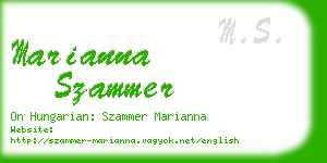 marianna szammer business card